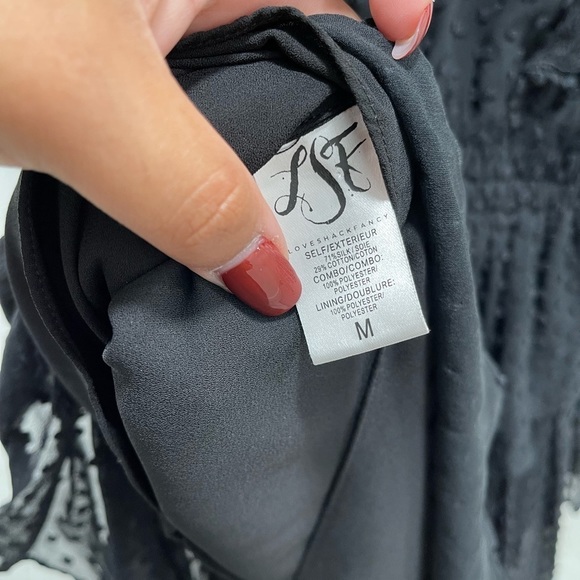 LoveShackFancy Nat Lace Mini Dress Black LSF - Picture 6 of 6